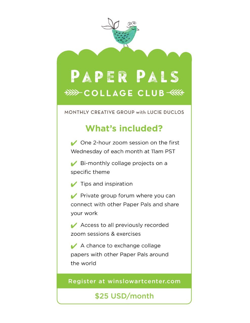 Lucie duclos paper pals collage club online monthly subscription