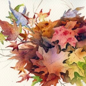 Cynthia Armstrong - Negative Painting Autumn Leaves in Watercolor (Recording)