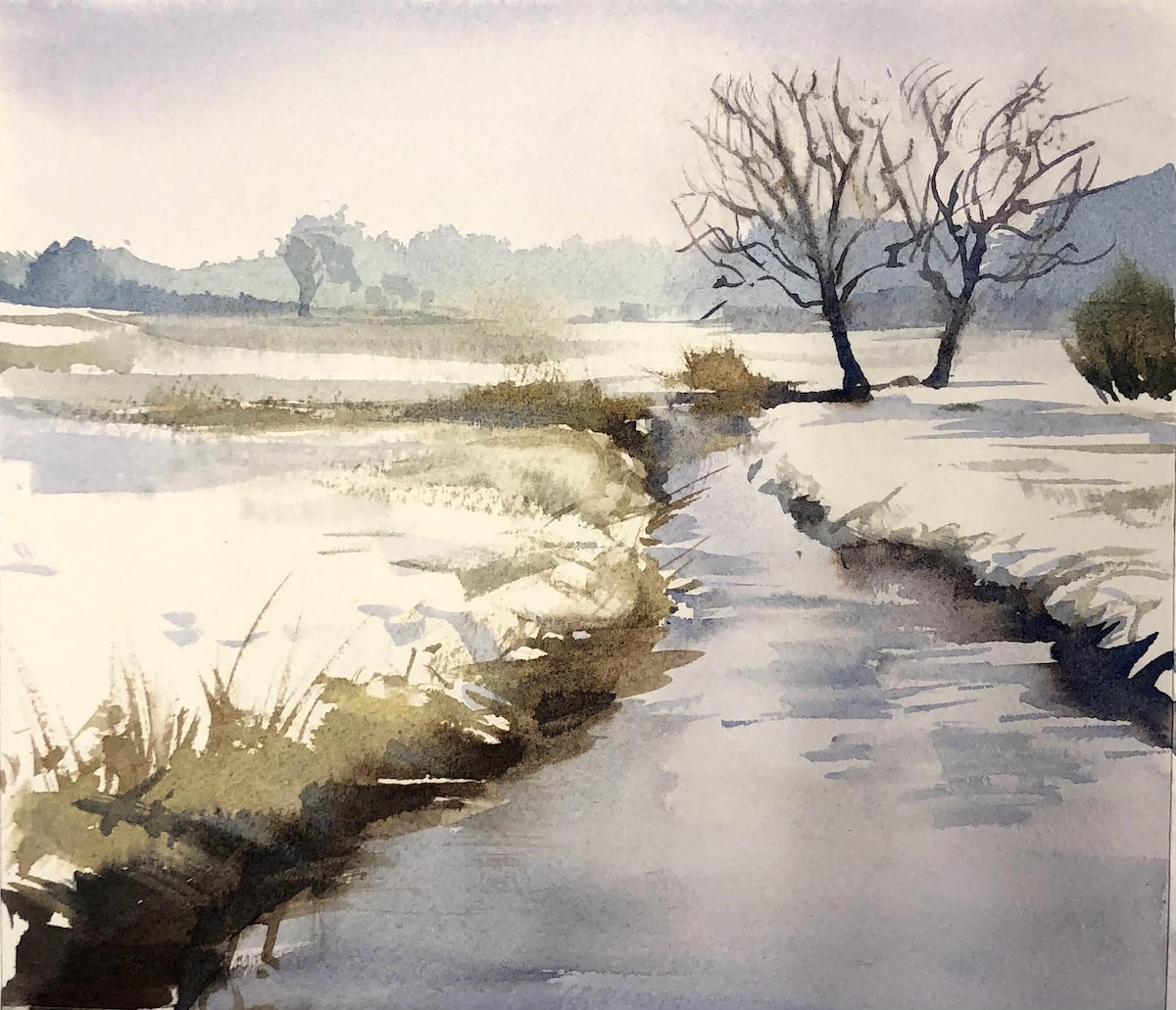 Sandy Bricel Miller – Winter Landscapes in Watercolor (Online); Tuesdays, February 10-24, 2026